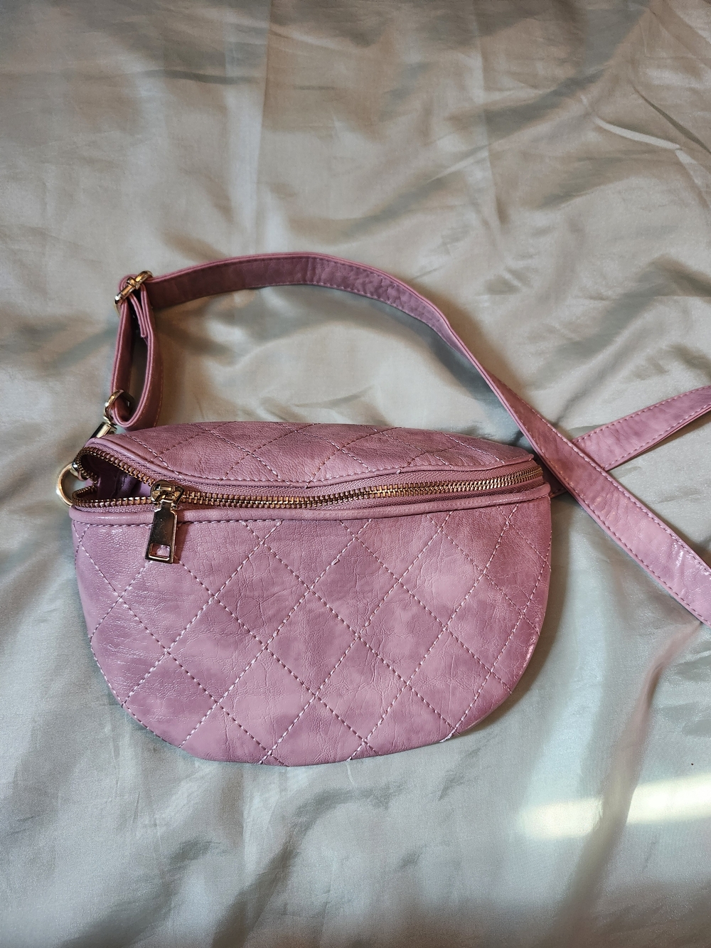 Quilted Pink Crossbody Belt Bag - Stylish Everyday Wear